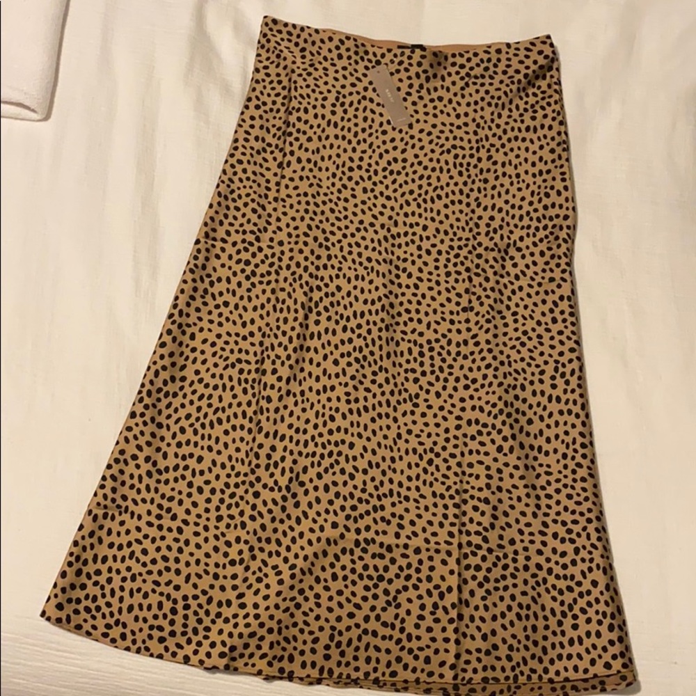J.Crew Leopard Satin Midi Skirt NEVER WORN